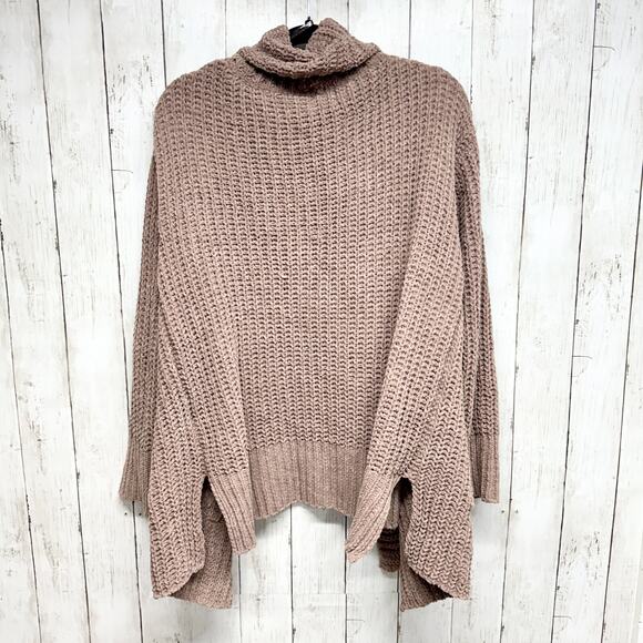 Pol Sweater Women's Size Medium Chunky Blush Pink Chenille Open Front Cardigan - Picture 5 of 5